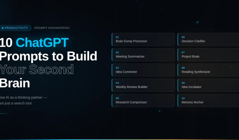 10 ChatGPT Second Brain Prompts to Automate Your Workflow